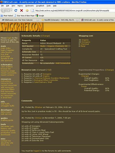 Action Wound Medpack - B (Schematic) - SWGANH Wiki